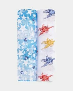 Best Sale 🌟 Aden & Anais 2-Pack Swaddles Superman 🎉