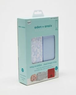 Best Sale 🌟 Aden & Anais 2-Pack Snug Swaddles Twinkling Stars Blue 🌟