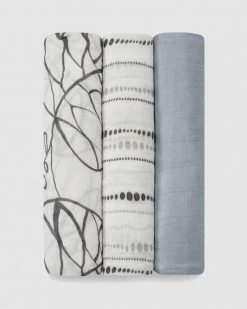 Best reviews of 😉 Aden & Anais 3 Pack Silky Soft Swaddles Moonlight 💯