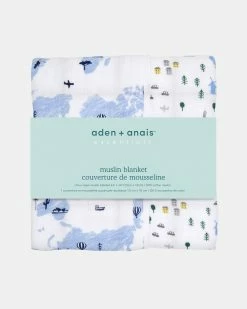 Best Pirce ⌛ Aden & Anais Wonderlust Muslin Blanket Little Big World 💯
