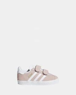 Best Pirce 👏 Adidas Originals Gazelle Self-Fastening Strap Infant Pink/White 💯