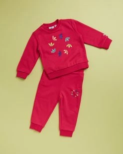 Brand new 👏 Adidas Originals Adicolor Crew Set - Babies-Kids Bold Pink 👏
