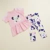 Cheap 👍 Adidas Originals Flower Print 👗 Dress & Leggings Set - Babies Top True Pink Bottom White, True Pink & Almost Lime 🛒
