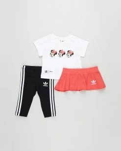 Budget 👏 Adidas Originals THE ICONIC EXCLUSIVE - Disney Minnie Mouse 👗 Skirt Tee Set - Babies-Kids White 😀