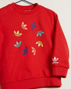 Coupon 👍 Adidas Originals Adicolor Crew Set - Babies-Kids Vivid Red ✨ -Baby Online store http3A2F2Fstatic.theiconic.com .au2Fp2Fadidas originals 4186 0483541 4