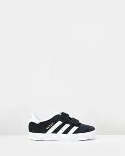 Best Sale 🌟 Adidas Originals Gazelle Strap Infant Black/White ⭐