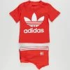 Wholesale 🛒 Adidas Originals Trefoil Shorts Tee Set - Babies-Kids Red & White 🔥