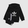 Promo 👏 Adidas Originals Adicolor Hoodie Set Black / White 🎁