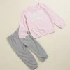 Budget 🤩 Adidas Performance Essentials Sweatshirt & Jogger Pants - Babies Pink, white, grey 🥰