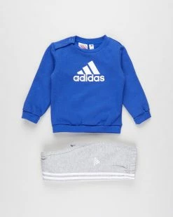 Outlet 🔥 Adidas Performance Essentials Logo Fleece Set - Babies Blue&White 🔔