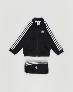 Wholesale 😀 Adidas Performance 3-Stripes Tricot Track Suit - Babies Black & White ✨