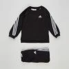 Budget 🎁 Adidas Performance 3-Stripes Jogger Set - Babies White&Black ⭐