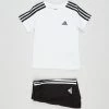 Best Pirce ✨ Adidas Performance 3-Stripes Sport Set - Babies White&Black 🥰