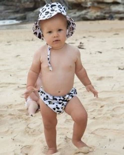 Flash Sale 😀 Anchor & Arrow Reusable Swim Nappy & Hat Set LEOPARD PRINT 🧨