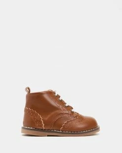 New 🔥 Anchor & Fox Cambridge Brogue - Babies-Kids Walnut 💯