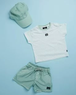 Promo 🔥 Animal Crackers Humid SS Tee, Southwest Shorts & Cap Set - Babies-Kids Mint 🛒