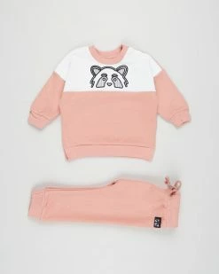 Discount 💯 Animal Crackers Endeavour Crew & Mystery Pants Set - Babies-Kids Dusty Pink 😀