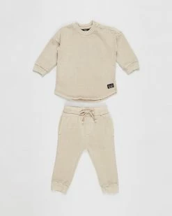 Cheapest 🎉 Animal Crackers Clover Crew and Pants Set - Babies Tan 👍