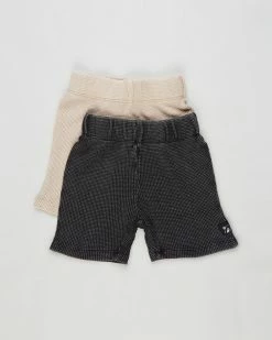 Best Pirce 🤩 Animal Crackers Frankie Shorts 2-Pack - Babies-Kids Black & Tan 🌟