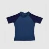 Hot Sale 🎉 Aqua Blu Kids Building Blocks Short Sleeve Rash Vest - Babies Blue 🎁