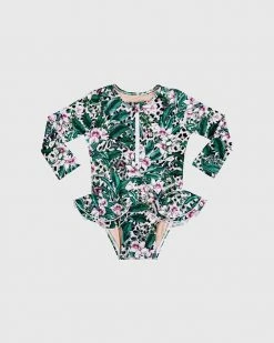 Promo 🥰 Aqua Blu Kids Lily Long Sleeve One Piece - Babies 😍