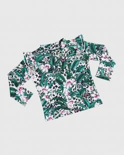 Hot Sale ⌛ Aqua Blu Kids Lily Long Sleeve Rash Vest - Babies 🌟 -Baby Online store http3A2F2Fstatic.theiconic.com .au2Fp2Faqua blu 5434 8789841 4