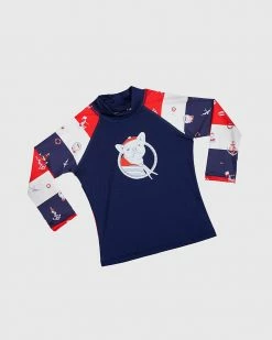 Hot Sale 👍 Aqua Blu Kids Admiral Long Sleeve Rash Vest - Babies ✔️ -Baby Online store http3A2F2Fstatic.theiconic.com .au2Fp2Faqua blu 5973 9689841 3