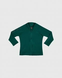 Best Sale 🥰 Aqua Blu Kids Stepping Stones Long Sleeve Rash Vest - Babies Jade 🔔