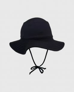 Promo 🔔 Aqua Blu Kids Building Blocks Lycra Bucket Hat - Babies Black ❤️