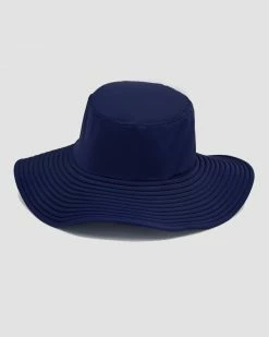 Promo 💯 Aqua Blu Kids Building Blocks Lycra Bucket Hat - Babies Navy 😍