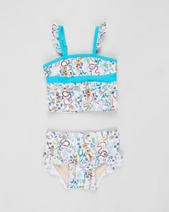 Budget 🔥 Aqua Blu Kids Woodlands Frill Tankini Set - Babies 🧨