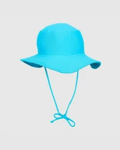 Best Sale 🎉 Aqua Blu Kids Stepping Stones Lycra Hat - Babies Blue 😀