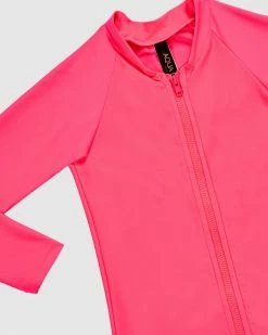 Best deal 🔥 Aqua Blu Kids Stepping Stones Long Sleeve Rash Vest - Babies Pink ✔️ -Baby Online store http3A2F2Fstatic.theiconic.com .au2Fp2Faqua blu 8863 7761411 3
