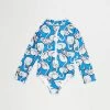 Discount ⭐ ArchNOllie Swan Long Sleeve Single Sided 🩱 Swimsuit - Kids Blue ✨