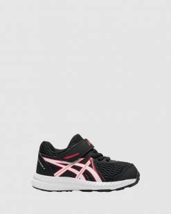 Best Pirce ✨ ASICS Contend 7 Infant Black/Electric Red 😀
