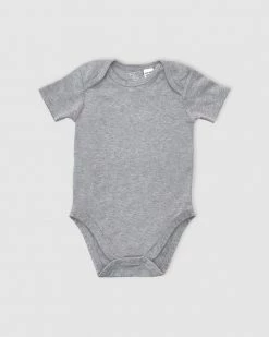 Budget 😍 B Free Intimate Apparel 100% Organic Short Sleeve Bodysuit - Baby & Toddler Grey Melange ⌛