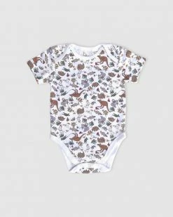Promo ✔️ B Free Intimate Apparel 100% Organic Short Sleeve Bodysuit - Baby & Toddler Animal print 🔔