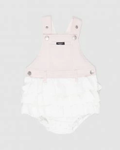 Cheapest 😉 Bardot Junior Lace Overall Grow Romper - Babies-Kids Latte Pink 🤩