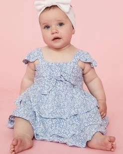 Promo 🔥 Bardot Junior Ellie Floral Ra Ra 👗 Dress - Babies Blue Ditsy 😀
