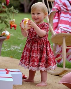 Outlet 😉 Bardot Junior Nikita Broderie 👗 Dress - Babies Deep Red 🥰