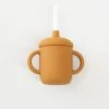 Outlet 🔥 Bare and Boho ICONIC EXCLUSIVE - Silicone Sippy Cup with Dual Handle and Silicone Straw 1 Pack Dune ✨