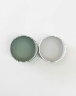 Cheap 🛒 Bare and Boho ICONIC EXCLUSIVE - Silicone Training Bowls 2 Pack Pebble & Moss 🧨