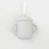 Hot Sale 💯 Bare and Boho ICONIC EXCLUSIVE - Silicone Sippy Cup with Dual Handle and Silicone Straw 1 Pack Pebble 🌟
