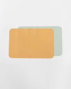 Flash Sale 💯 Bare and Boho ICONIC EXCLUSIVE - Silicone Placemat Rectangle 2 Pack Seafoam & Tumeric 🔔