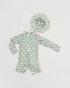 Top 10 👏 Bare and Boho Protective Swimwear Onesie & Bucket Hat Set - Babies Sage 🛒 -Baby Online store http3A2F2Fstatic.theiconic.com .au2Fp2Fbare and boho 9206 3704331 3