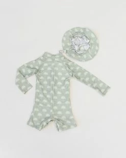 Top 10 👏 Bare and Boho Protective Swimwear Onesie & Bucket Hat Set - Babies Sage 🛒 -Baby Online store http3A2F2Fstatic.theiconic.com .au2Fp2Fbare and boho 9213 3704331 4