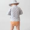 Cheapest 🎁 Bare and Boho Protective Swimwear Rashie & Bucket Hat Set - Babies Scallops ⭐