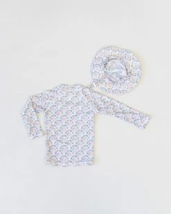 Cheapest 🎁 Bare and Boho Protective Swimwear Rashie & Bucket Hat Set - Babies Scallops ⭐ -Baby Online store http3A2F2Fstatic.theiconic.com .au2Fp2Fbare and boho 9235 0804331 3