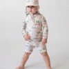 Brand new 💯 Bare and Boho Protective Swimwear Onesie & Flap Hat Set - Babies Pastel Fronds 🎁