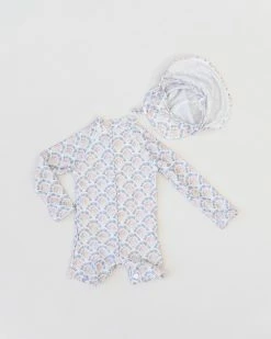 Coupon 🧨 Bare and Boho Protective Swimwear Onesie & Flap Hat Set - Babies Scallops ⭐ -Baby Online store http3A2F2Fstatic.theiconic.com .au2Fp2Fbare and boho 9271 6704331 4